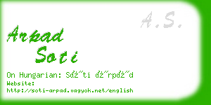 arpad soti business card